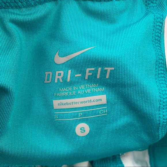 Nike Dri-Fit turquoise print tennis shorts S - Picture 9 of 13